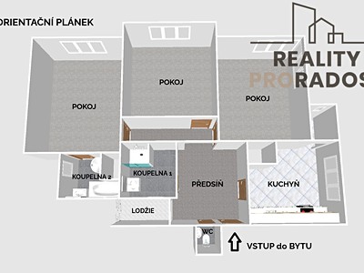 Pronájem bytu 3+1 90 m²